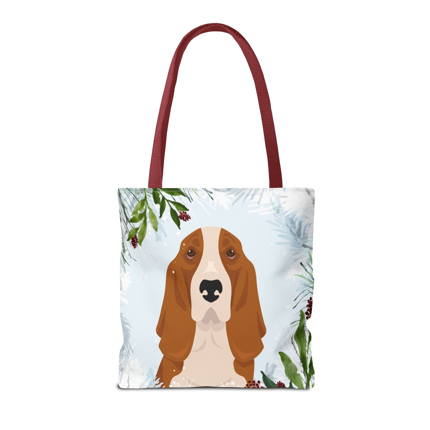 Basset Hound Dog Christmas Holiday Tote Bag 16x16