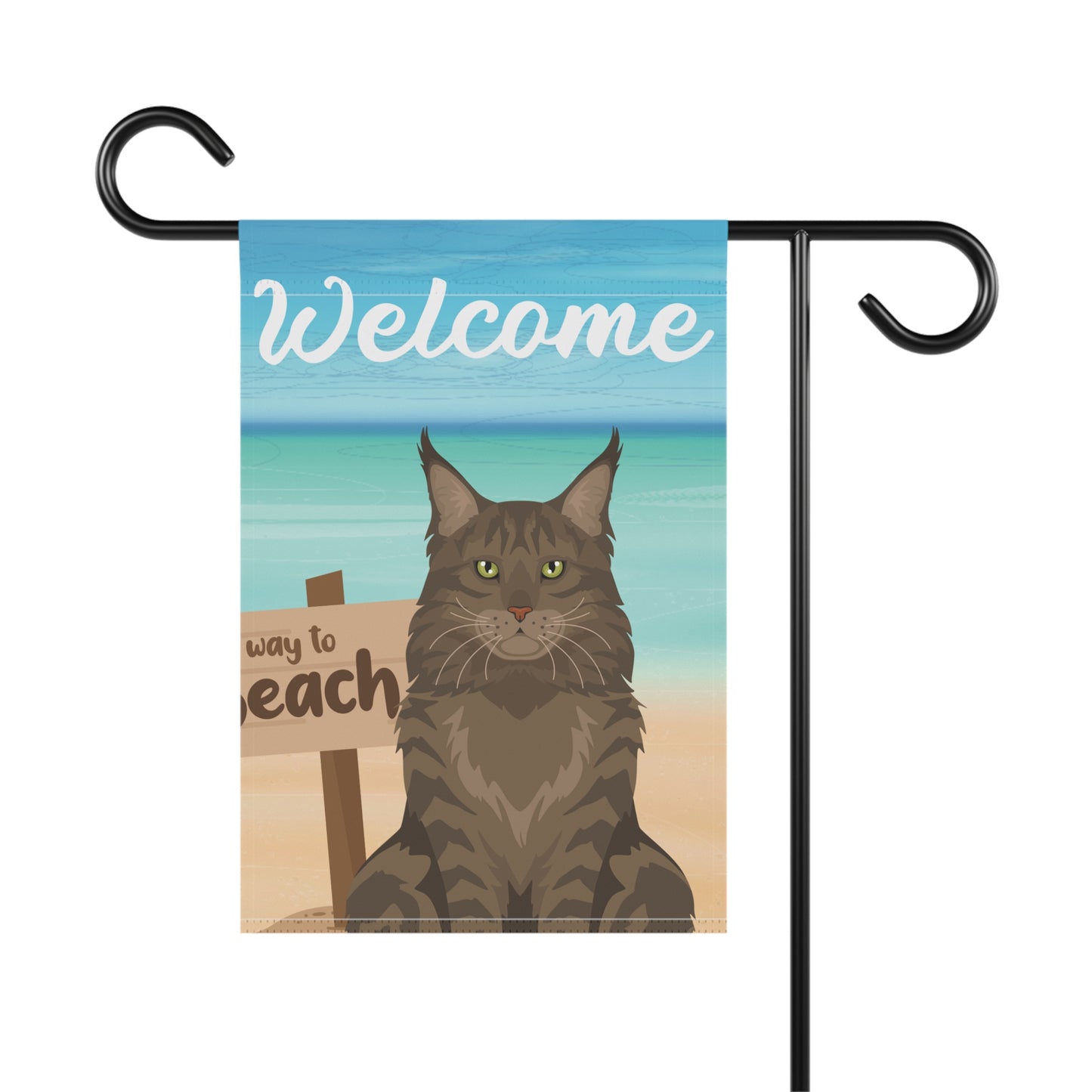 Maine Coon Cat Garden Flag