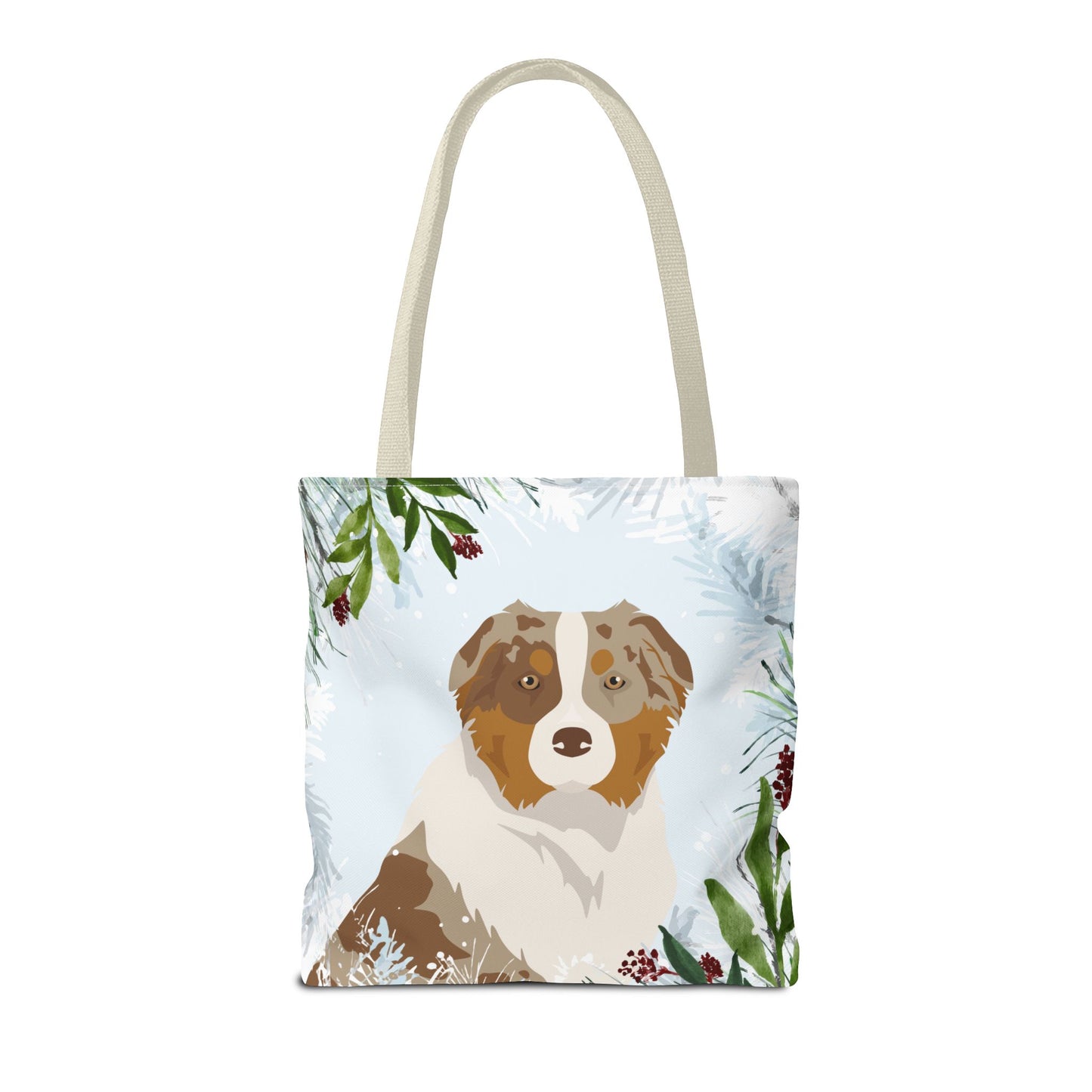 Australian Shepherd Dog Christmas Holiday Tote Bag 16x16