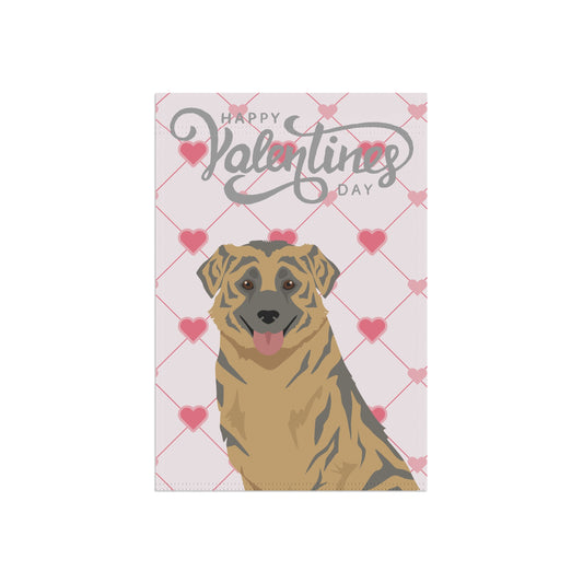 Aidi Dog Valentines Day Garden Flag