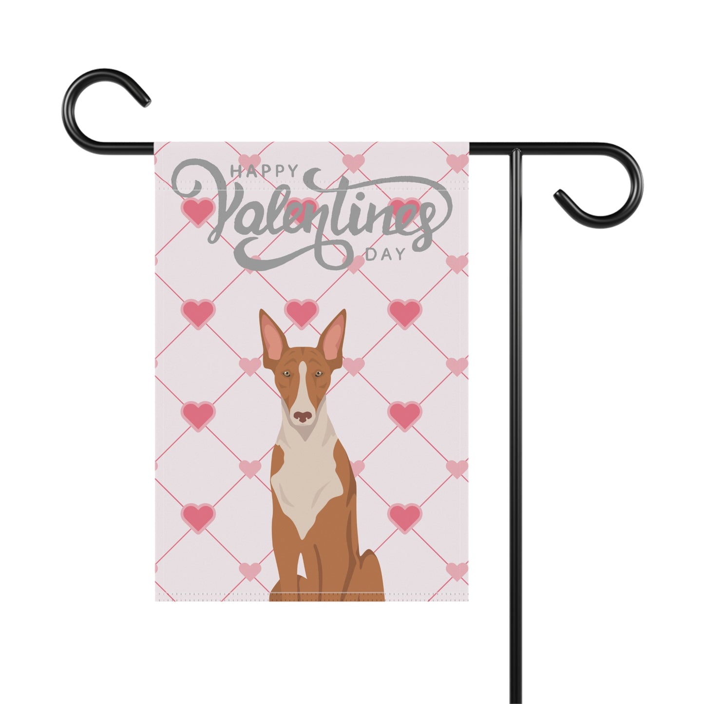 Canary Island Dog Valentines Day Garden Flag