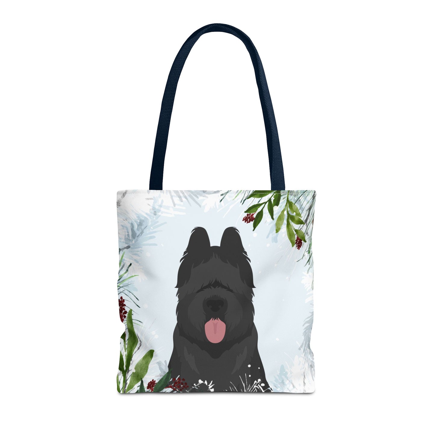 Briard Dog Christmas Holiday Tote Bag 16x16