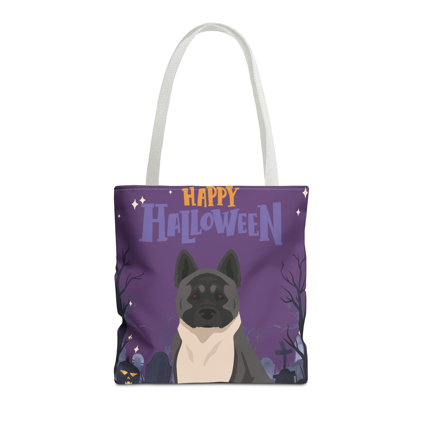 American Akita Dog Happy Halloween Tote Bag 16x16