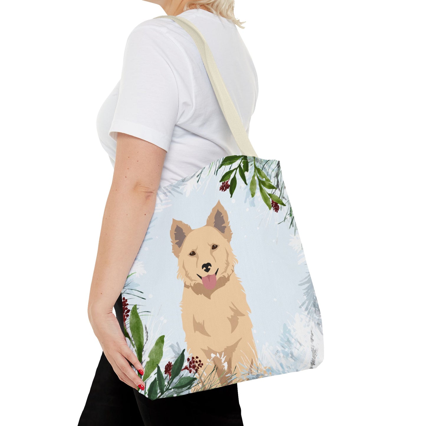 Mudi Dog Christmas Holiday Tote Bag 16x16