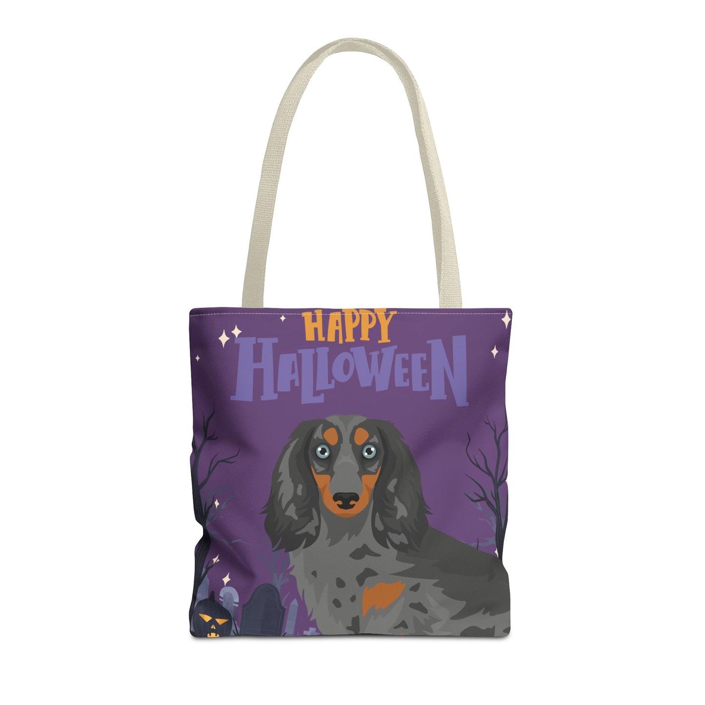 Dachshund Dog Happy Halloween Tote Bag 16x16