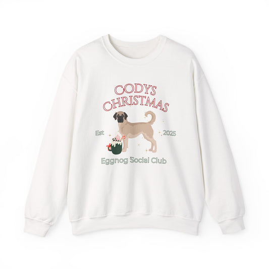 Anatolian Shepherd Dog Dog Christmas Social Club Unisex Heavy Blend Crewneck Sweatshirt Custom Name