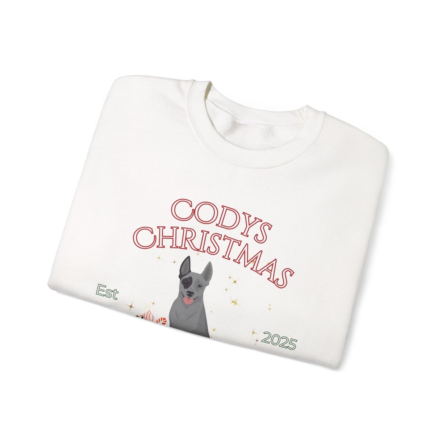 Australian Stumpy Tail Cattle Dog Dog Christmas Social Club Unisex Heavy Blend Crewneck Sweatshirt Custom Name