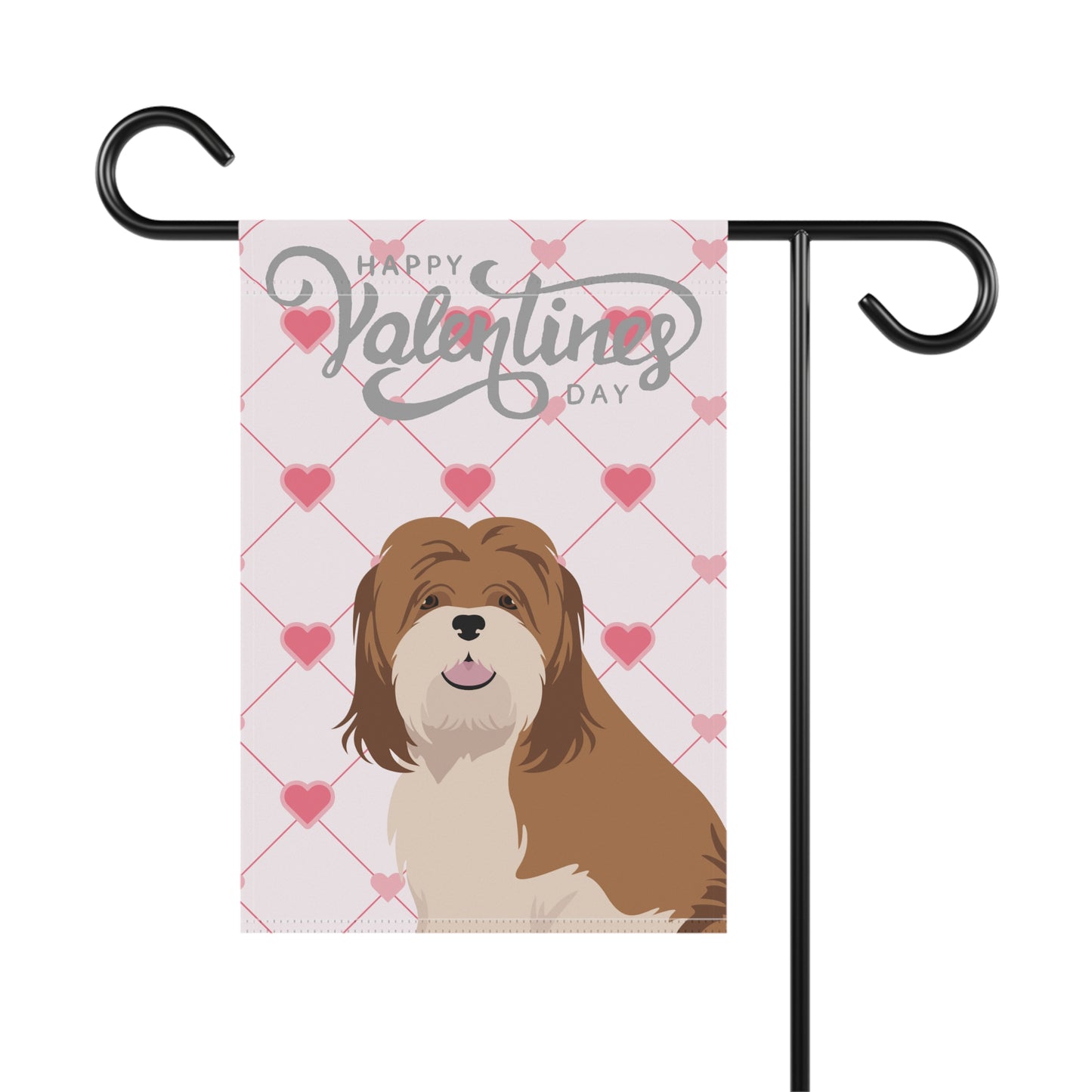 Lhasa Apso Dog Valentines Day Garden Flag