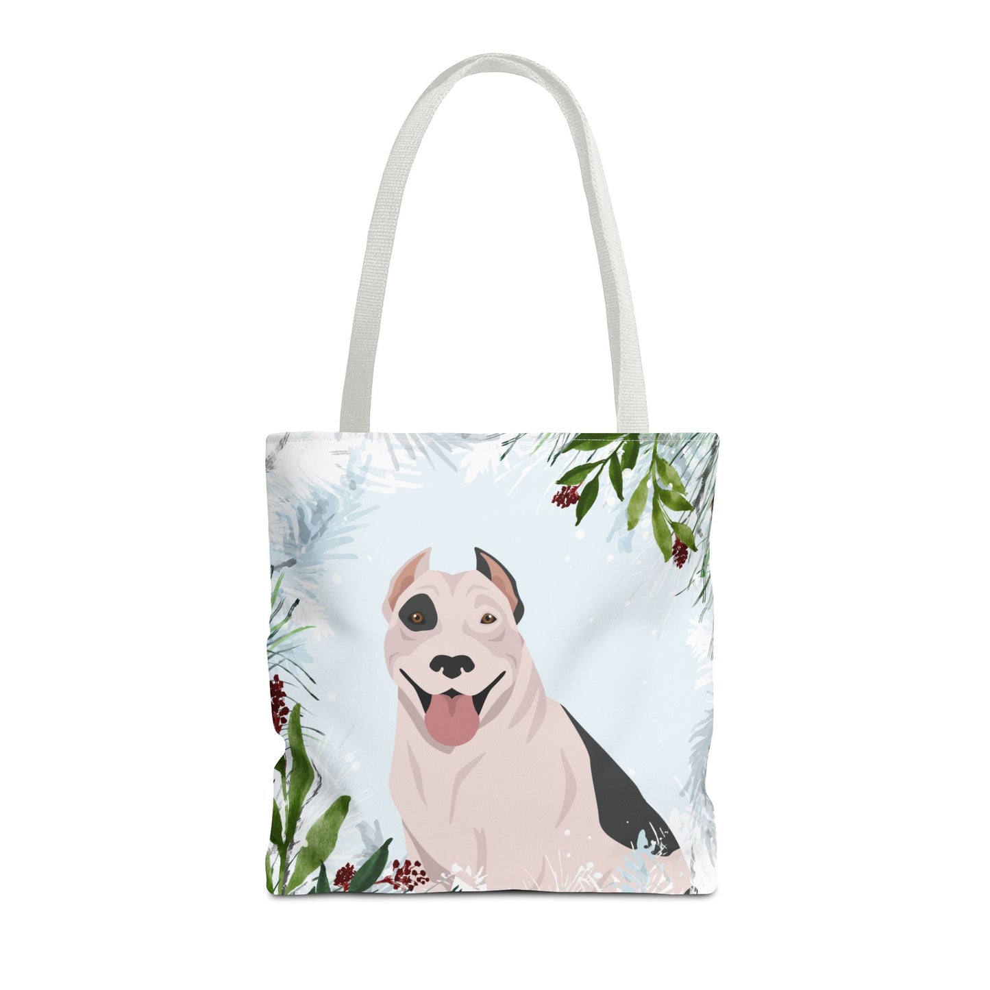 Pit Bull Dog Christmas Holiday Tote Bag 16x16