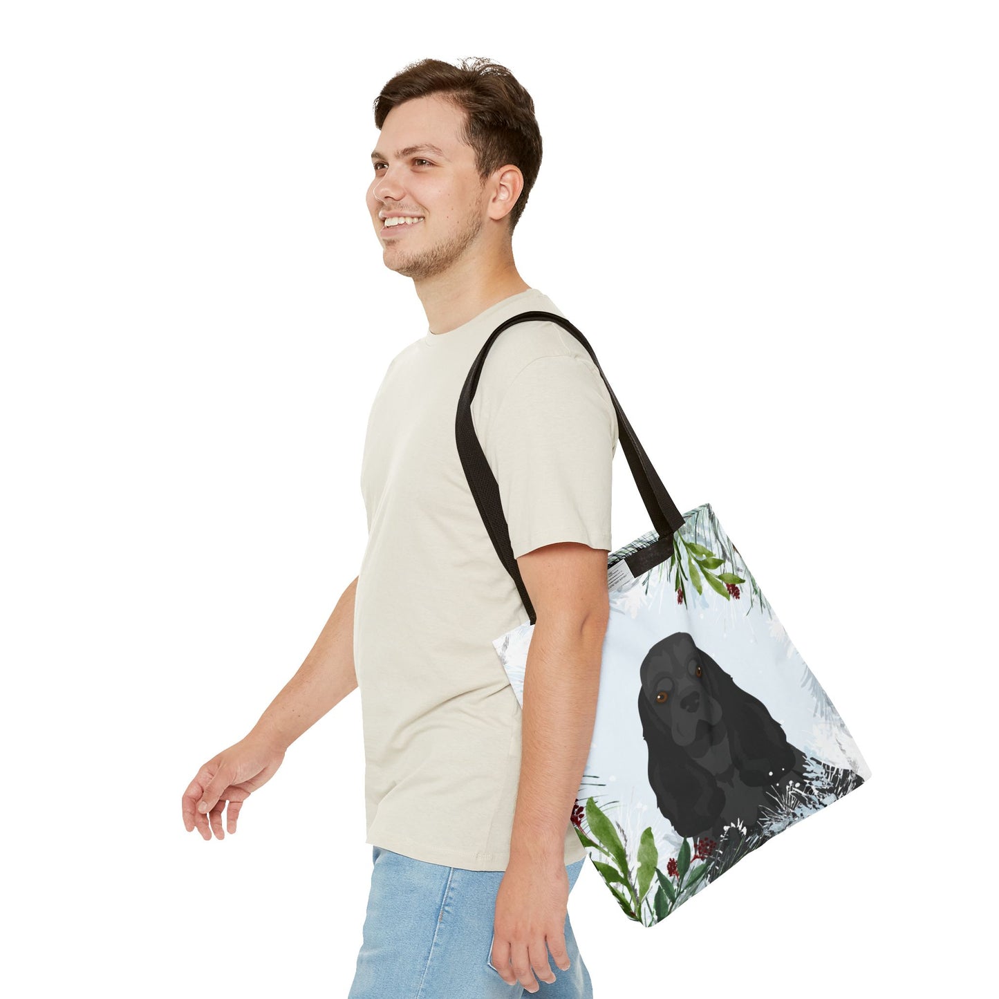 Cocker Spaniel Dog Christmas Holiday Tote Bag 16x16