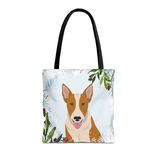 Bull Terrier Dog Christmas Holiday Tote Bag 16x16