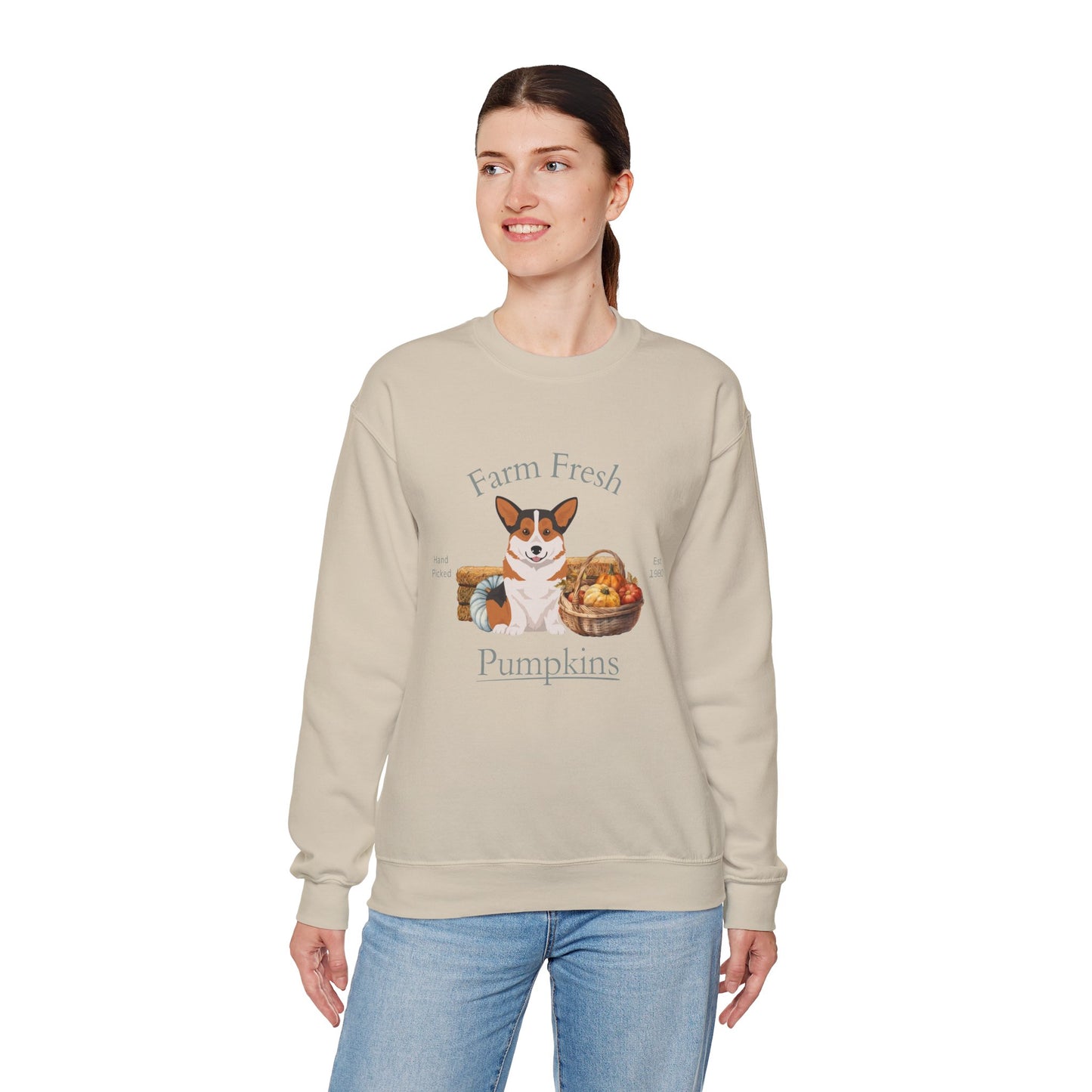 Pembroke Welsh Corgi Dog Fall Halloween Unisex Heavy Blend Crewneck Sweatshirt