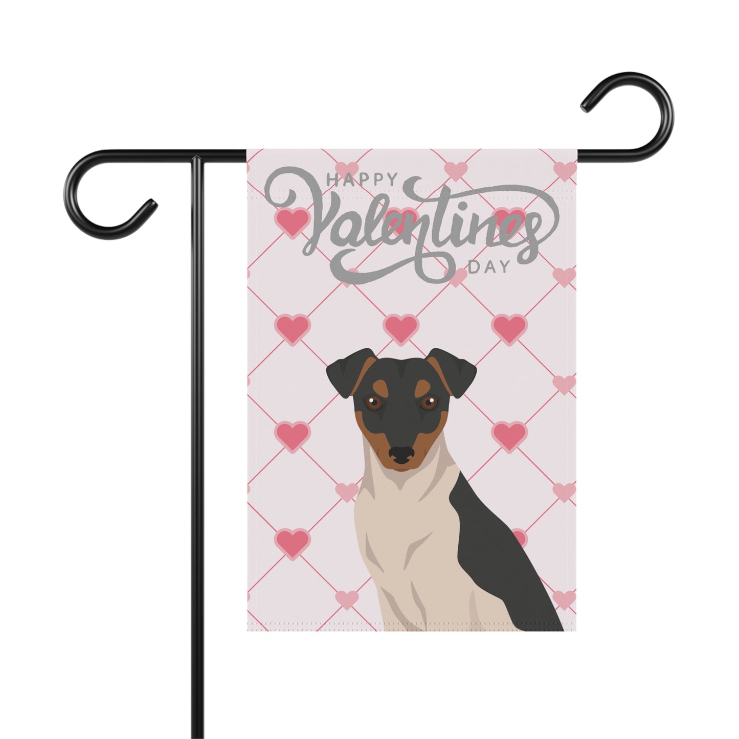 Brazilian Terrier Dog Valentines Day Garden Flag