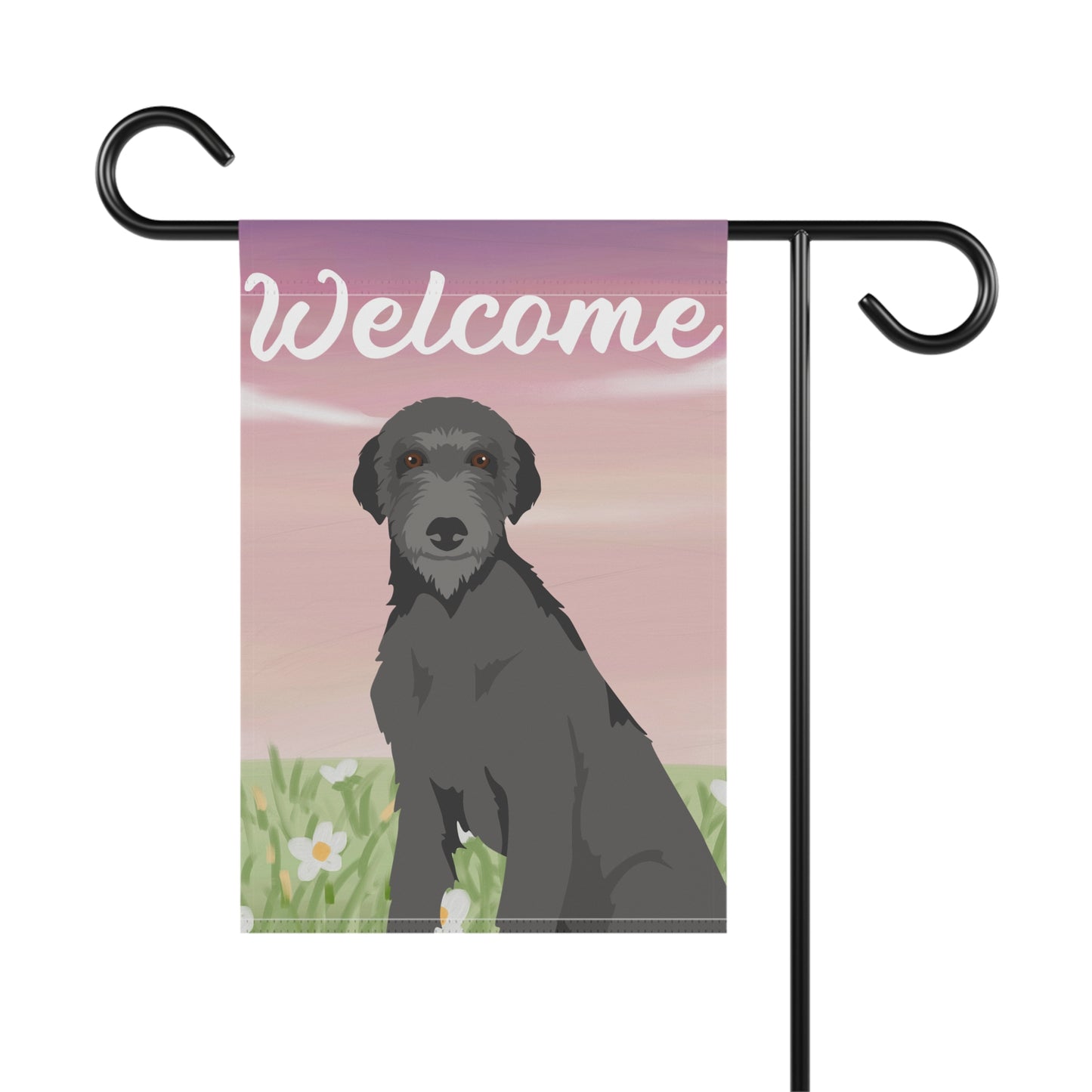 Scottish Deerhound Dog Welcome Garden Flag