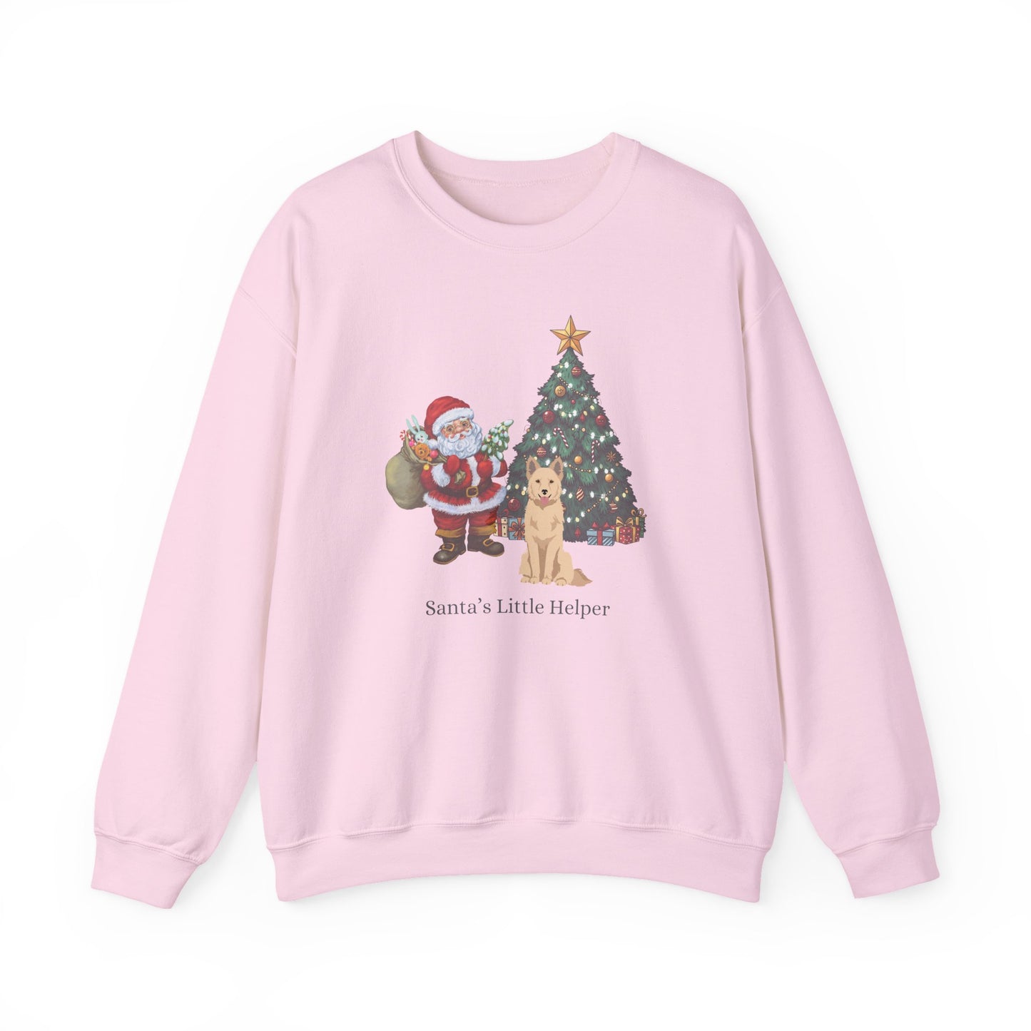 Mudi Dog Santa's Little Helper Unisex Heavy Blend Crewneck Sweatshirt