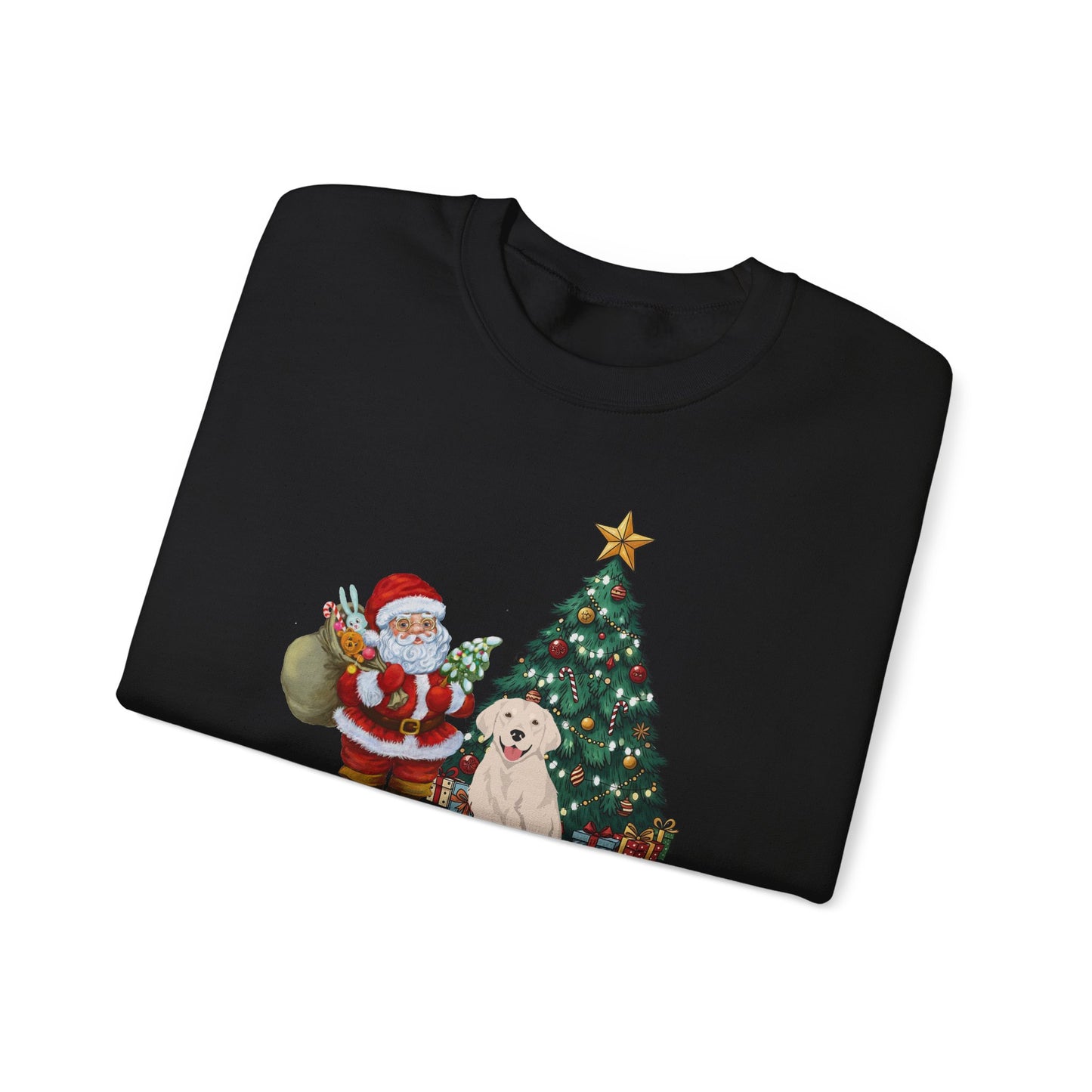 Golden Retriever Dog Santa's Little Helper Unisex Heavy Blend Crewneck Sweatshirt