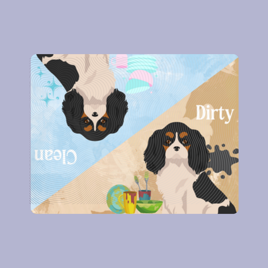Cavalier King Charles Spaniel Dog Clean & Dirty Fridge Magnet Set 3 Pack