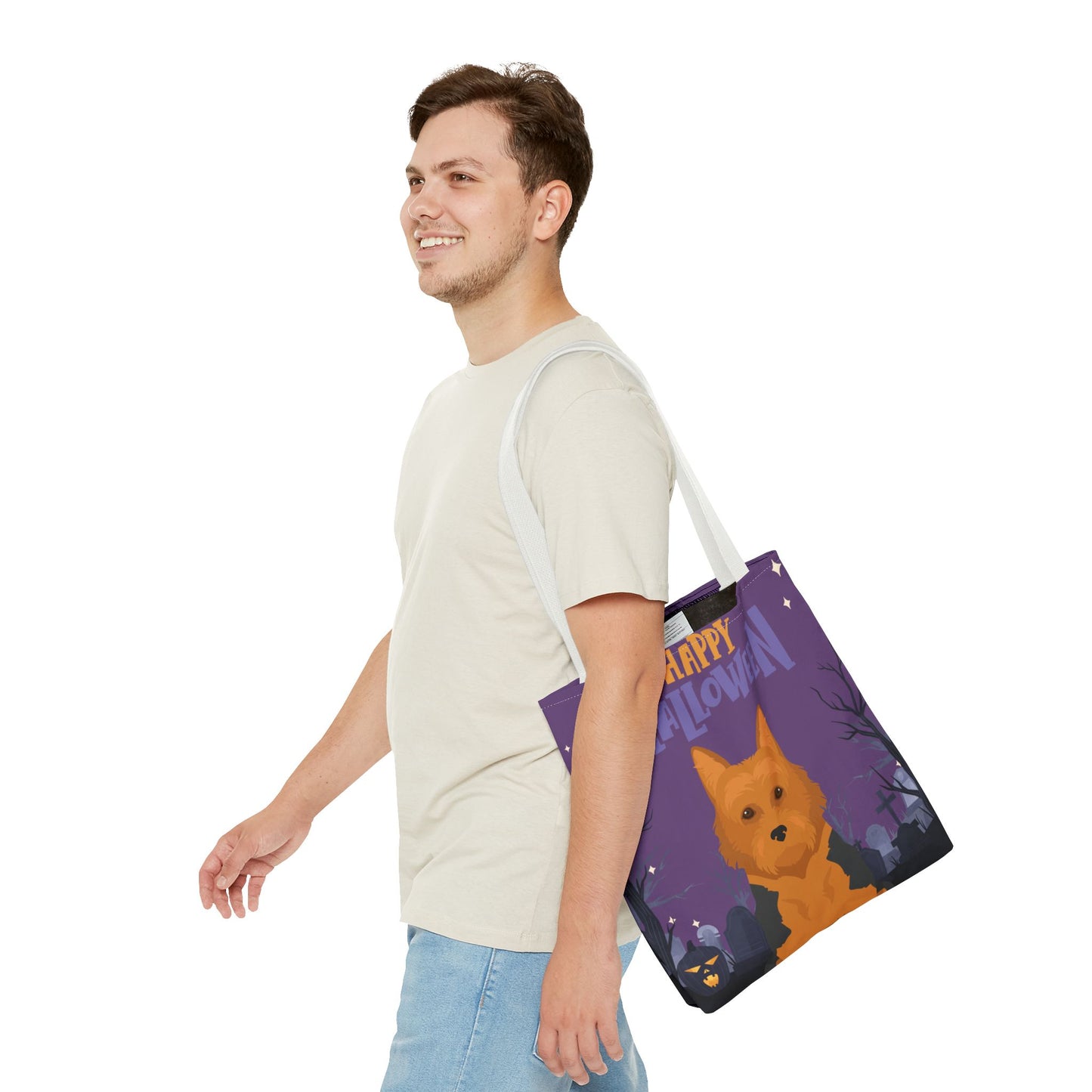 Australian Terrier Dog Happy Halloween Tote Bag 16x16