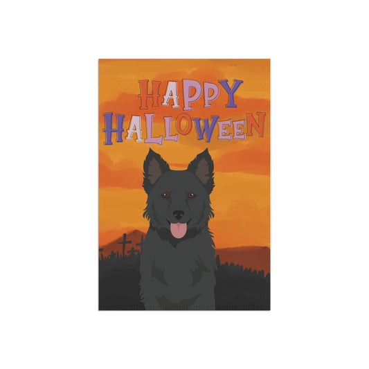 Mudi Dog Halloween Garden Flag