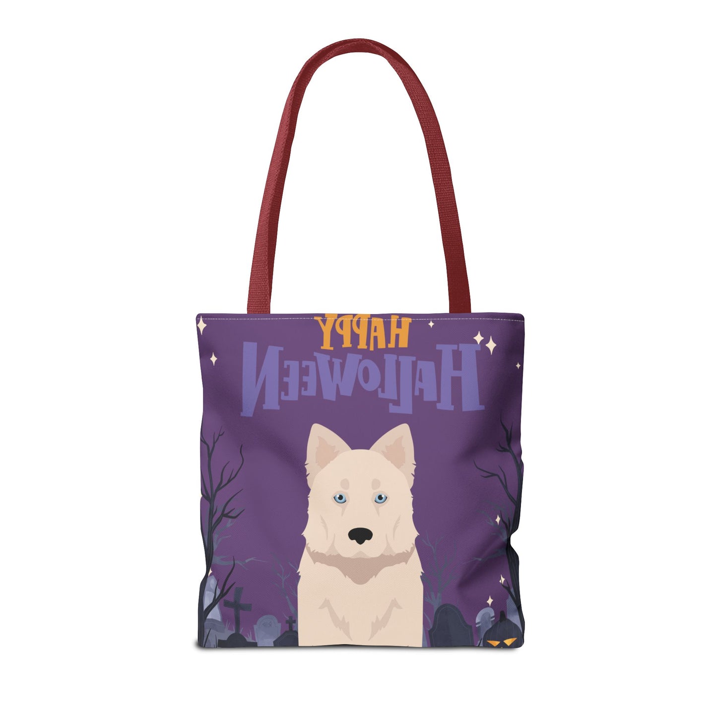 Yakutian Laika Dog Happy Halloween Tote Bag 16x16