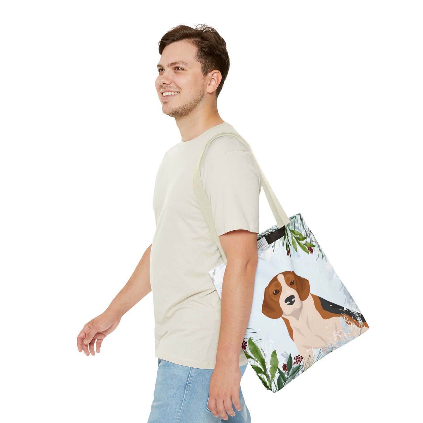 Beagle Dog Christmas Holiday Tote Bag 16x16
