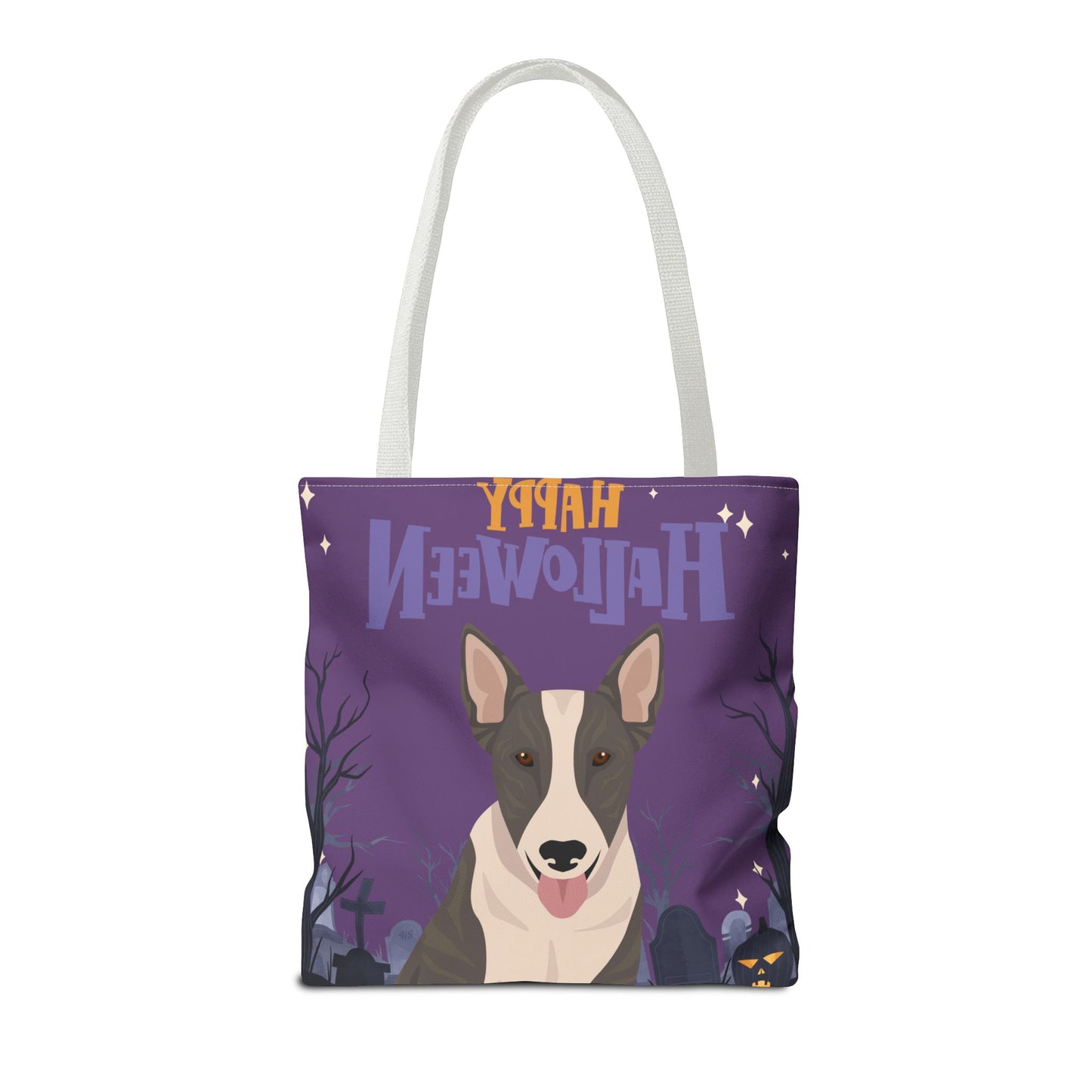 Bull Terrier Dog Happy Halloween Tote Bag 16x16
