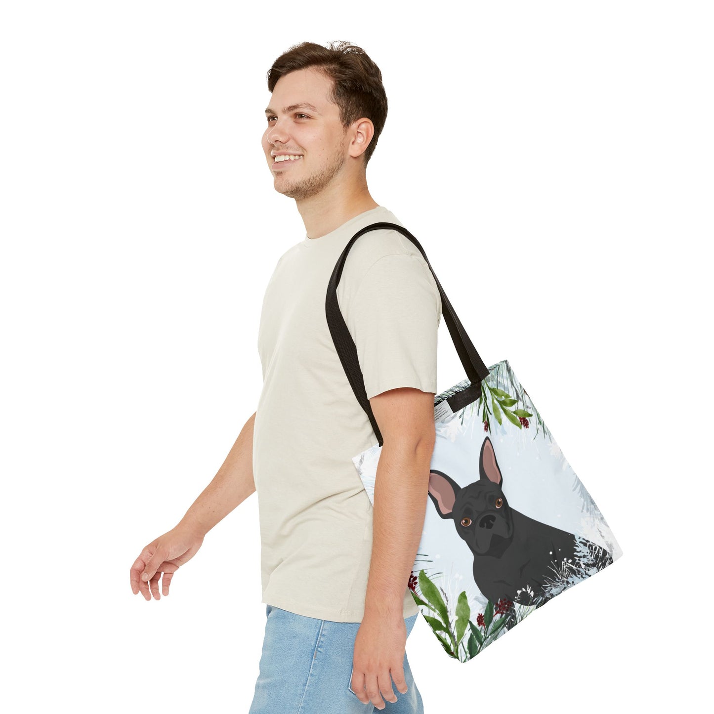 French Bulldog Dog Christmas Holiday Tote Bag 16x16