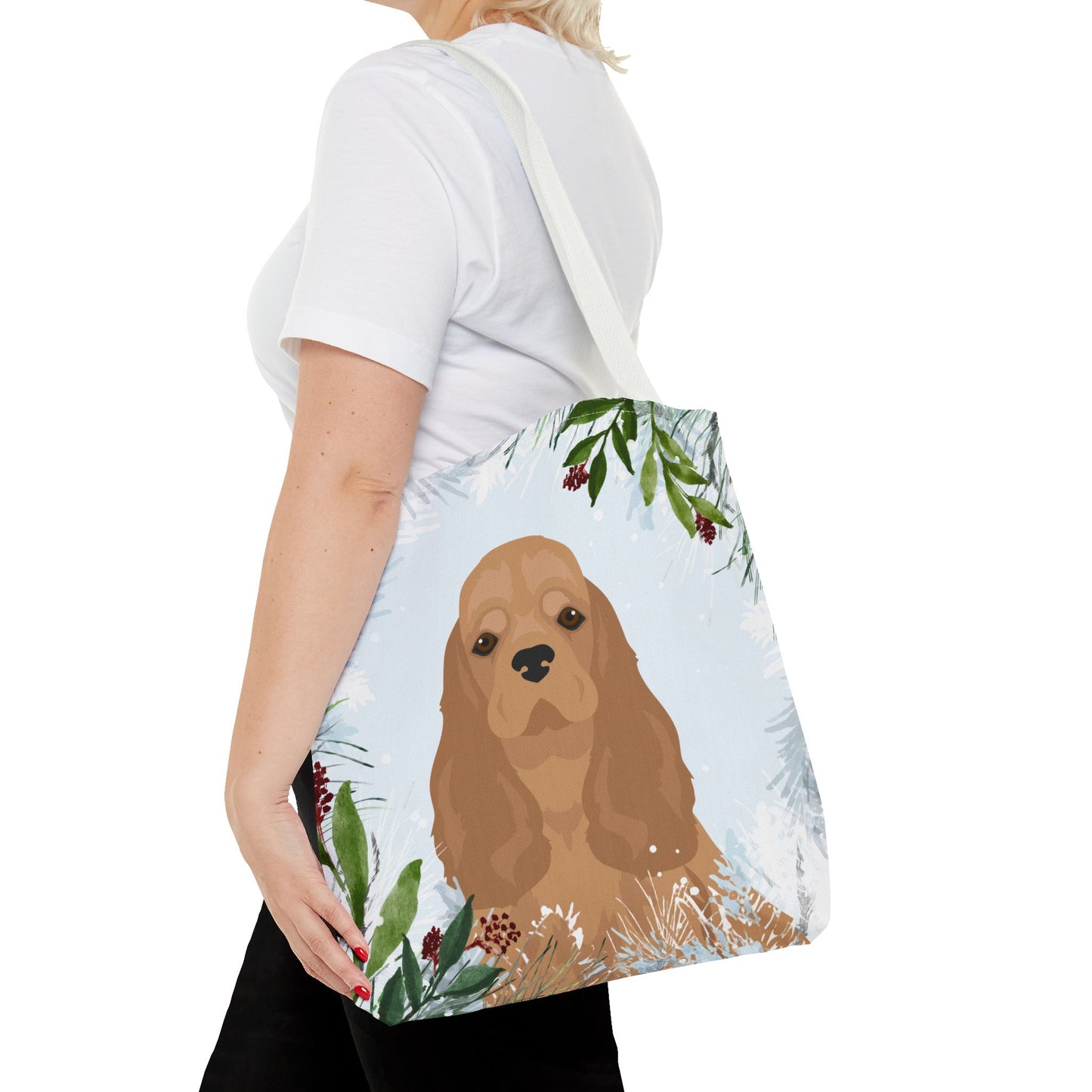Cocker Spaniel Dog Christmas Holiday Tote Bag 16x16