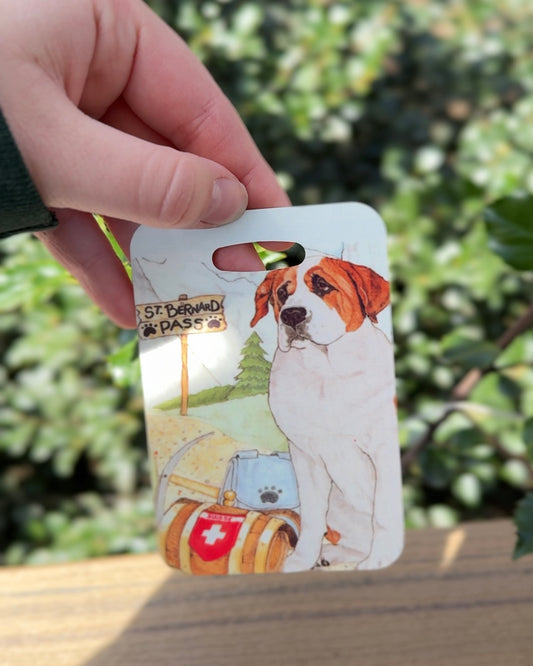 St Bernard Dog Luggage Tag