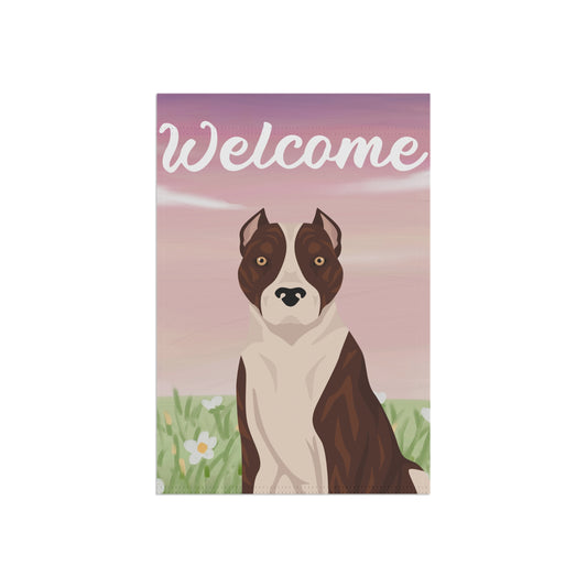 American Staffordshire Terrier Dog Welcome Garden Flag