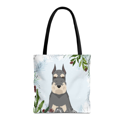 Schnauzer Dog Christmas Holiday Tote Bag 16x16