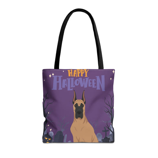Great Dane Dog Happy Halloween Tote Bag 16x16