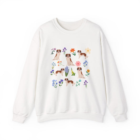 Kooikerhondje Dog Unisex Spring Cottage Core Crewneck Sweatshirt
