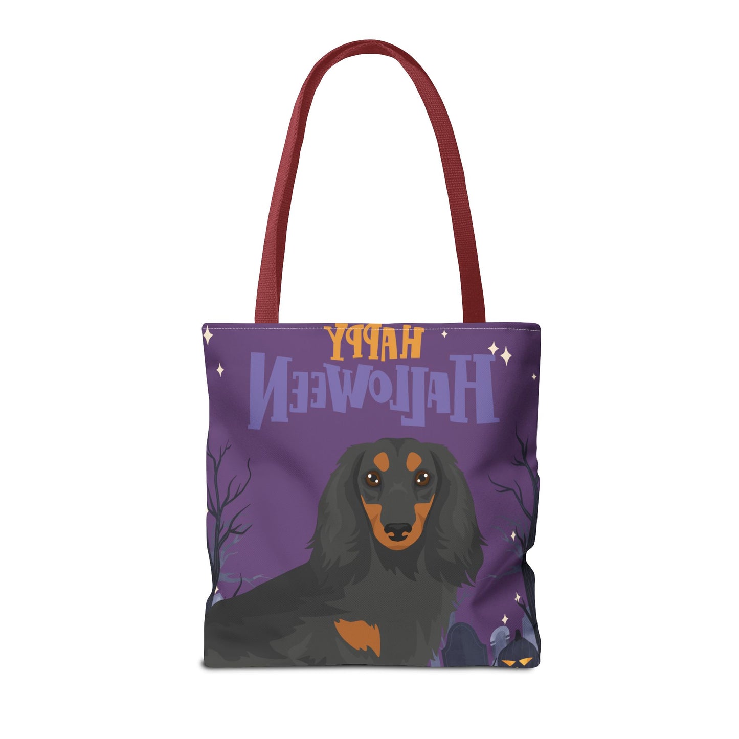 Dachshund Dog Happy Halloween Tote Bag 16x16