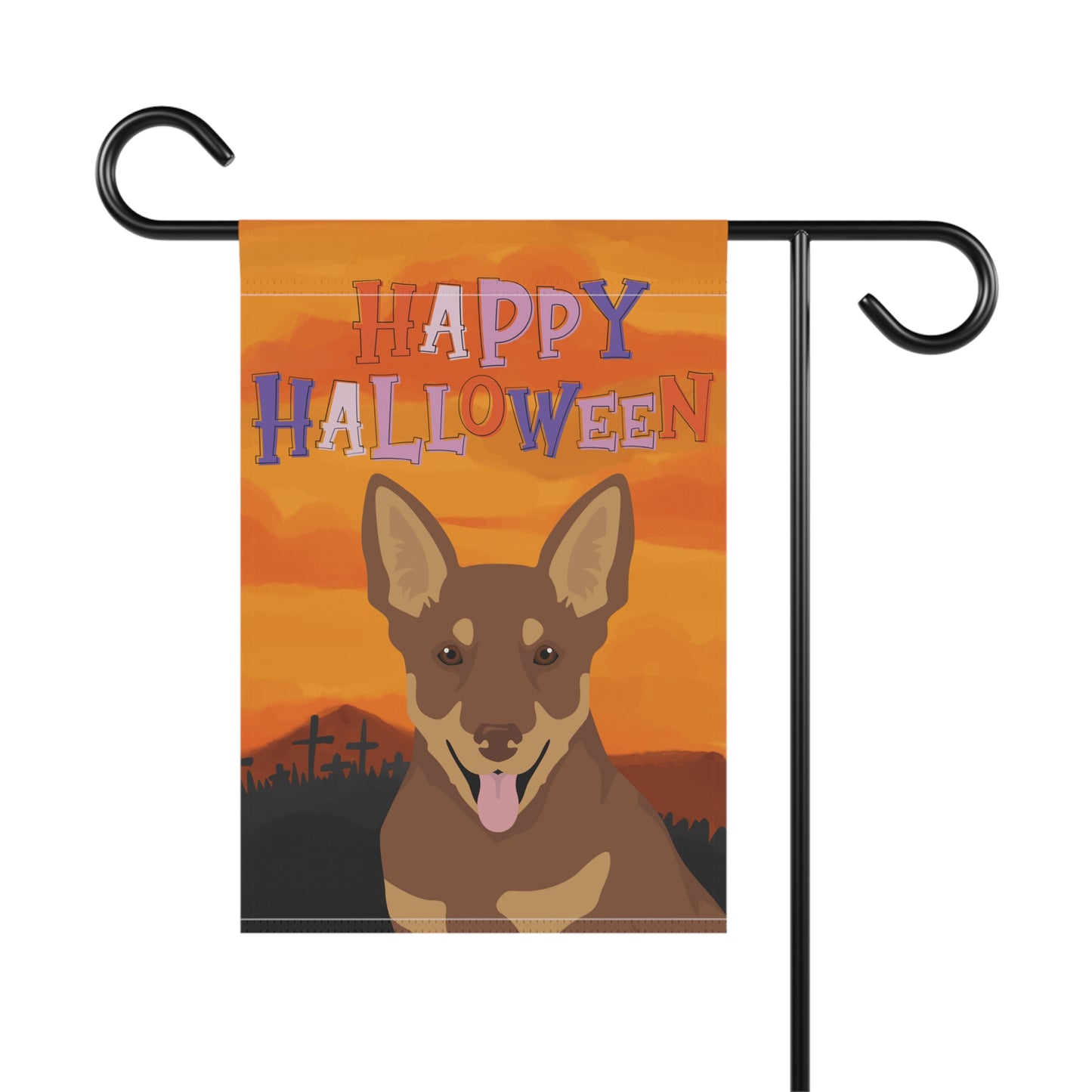Lancashire Heeler Dog Halloween Garden Flag