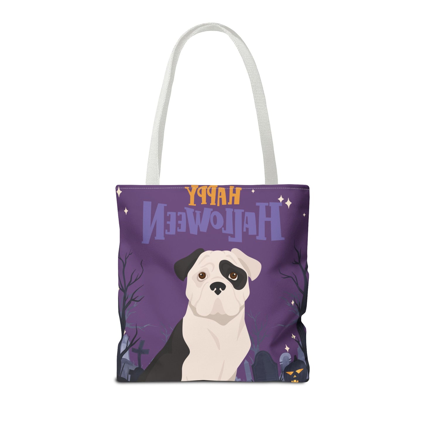American Bulldog Dog Happy Halloween Tote Bag 16x16