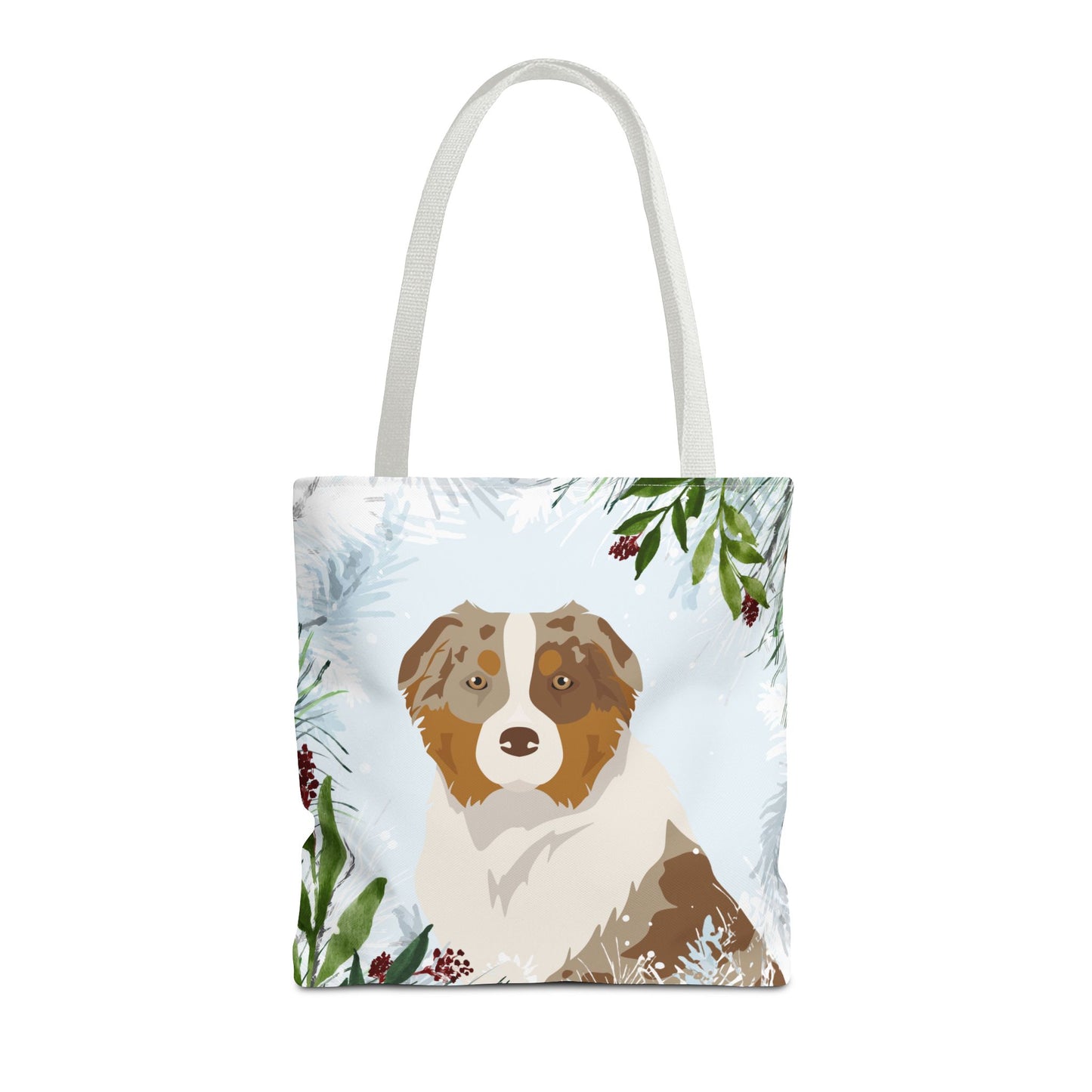 Australian Shepherd Dog Christmas Holiday Tote Bag 16x16