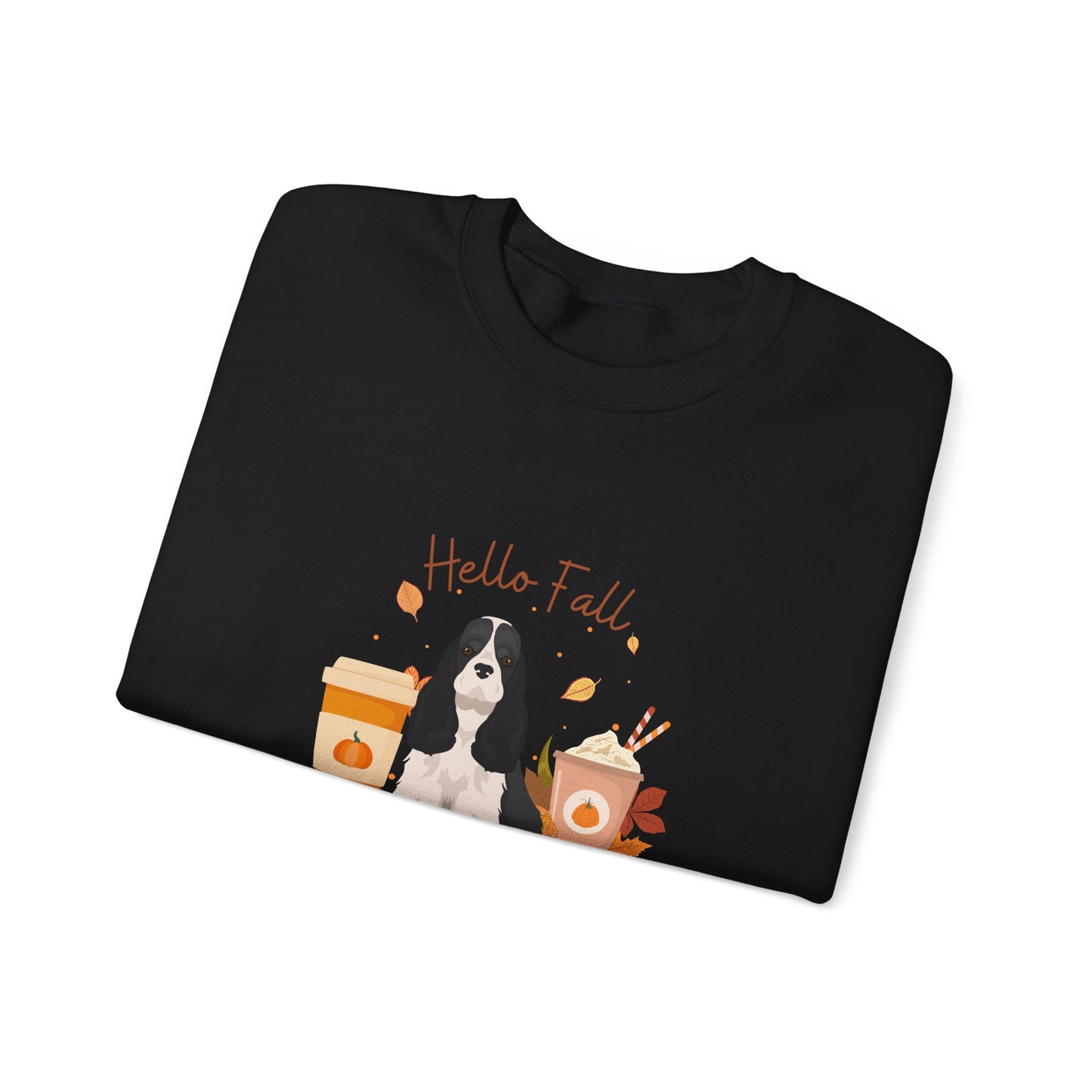 Cocker Spaniel Dog Fall Unisex Heavy Blend Crewneck Sweatshirt
