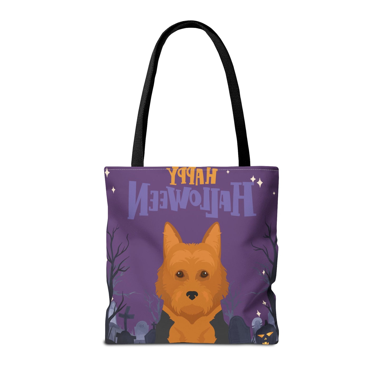 Australian Terrier Dog Happy Halloween Tote Bag 16x16