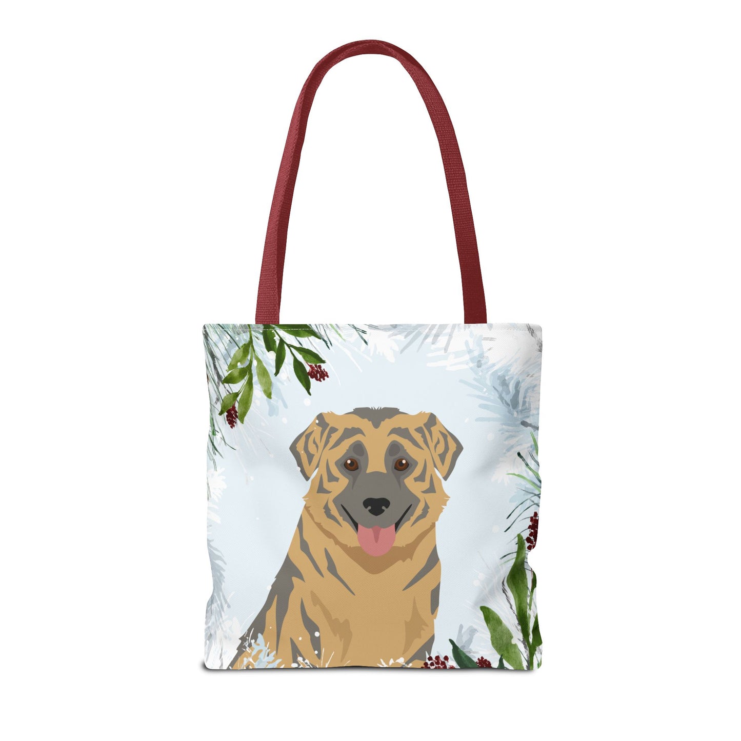 Aidi Dog Christmas Holiday Tote Bag 16x16