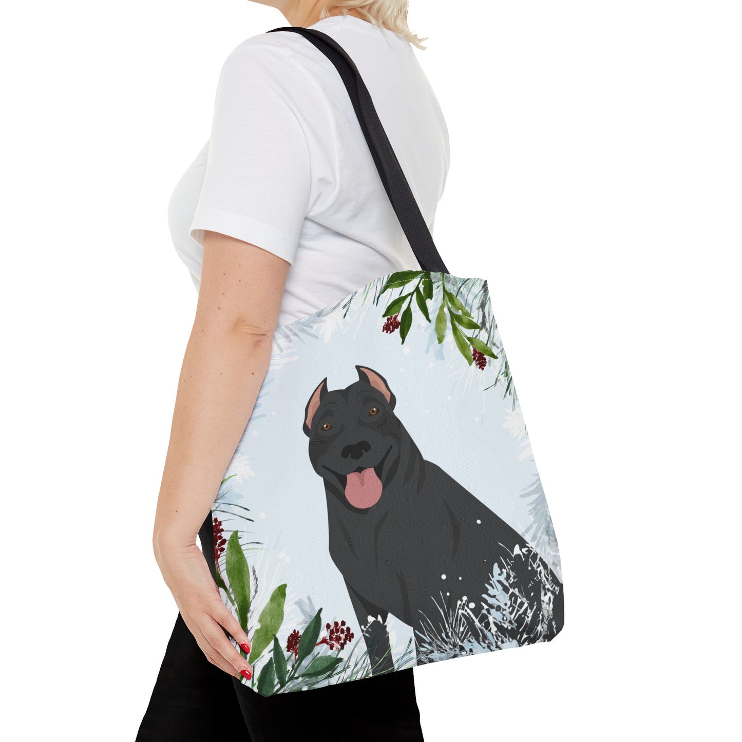 Pit Bull Dog Christmas Holiday Tote Bag 16x16