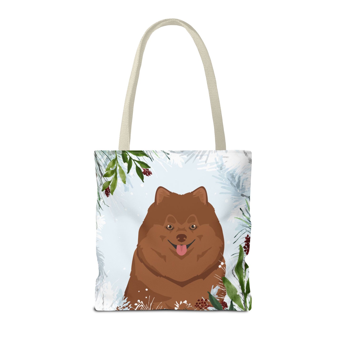 Pomeranian Dog Christmas Holiday Tote Bag 16x16