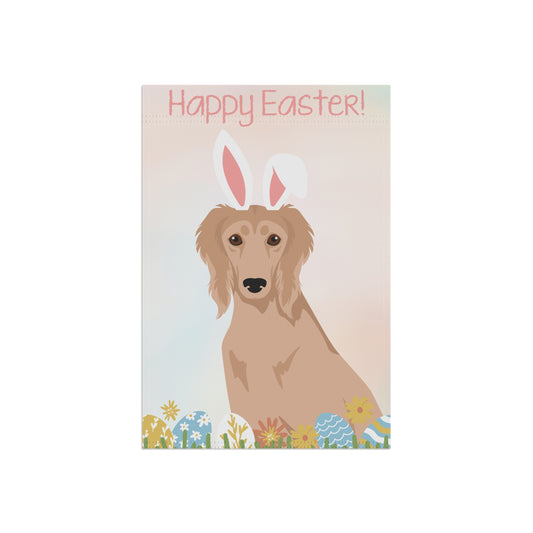 Saluki Dog Happy Easter Garden Flag