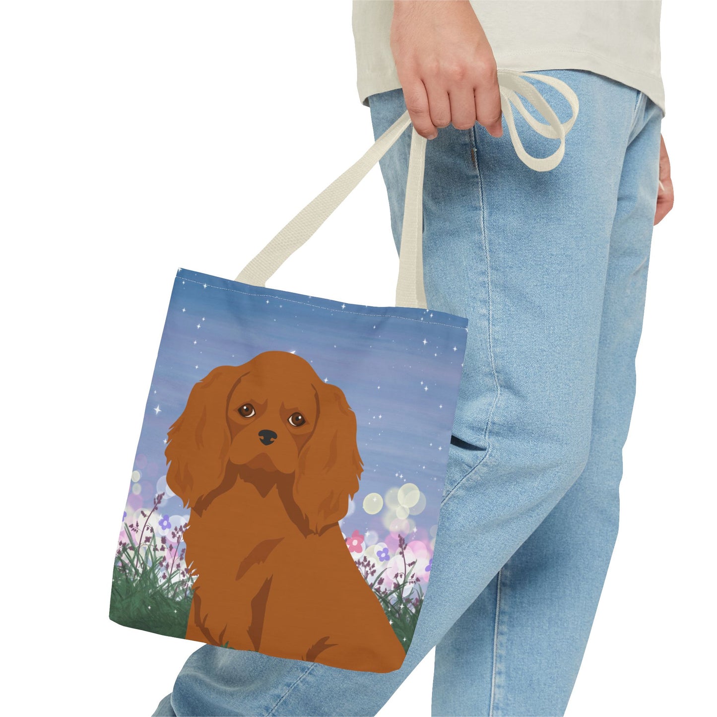 Cavalier King Charles Spaniel Dog Tote Bag 13x13