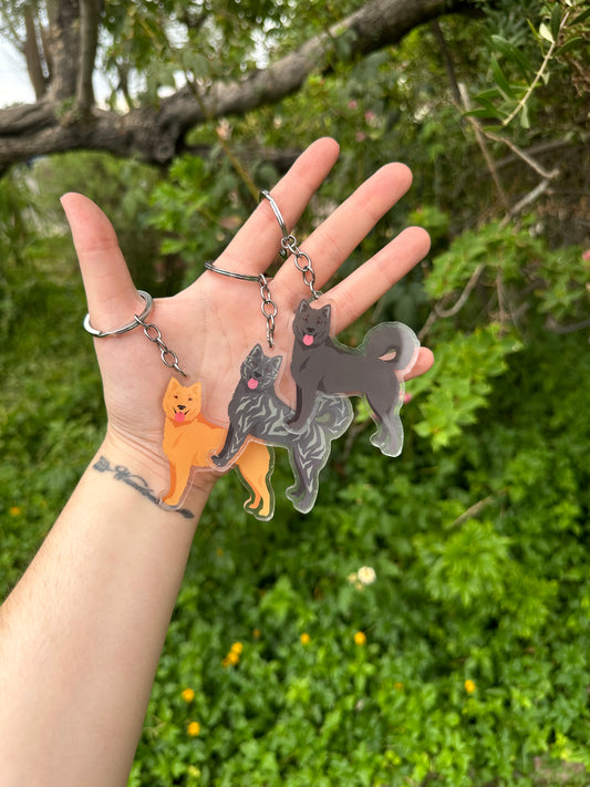 Kintamani Bali Dog 2.5in Acrylic Keychain