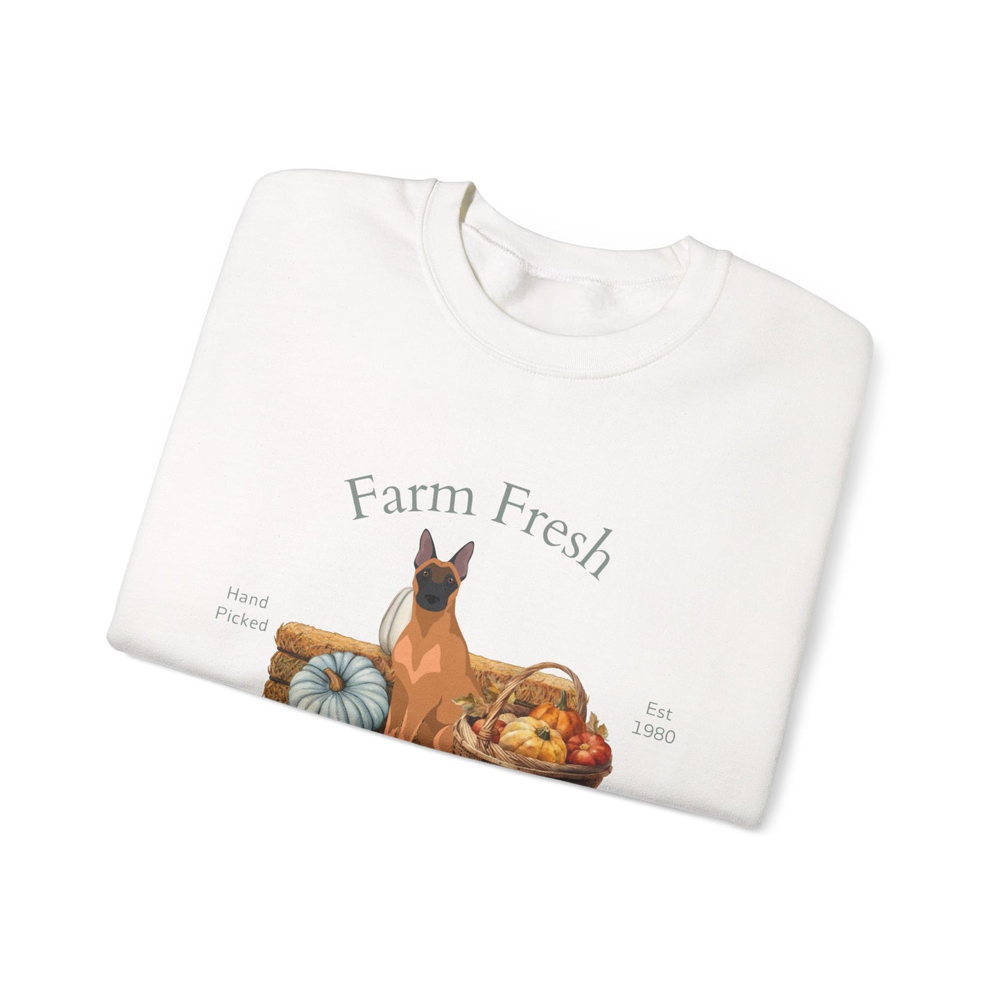 Belgian Malinois Dog Fall Farm Fresh Unisex Heavy Blend Crewneck Sweatshirt