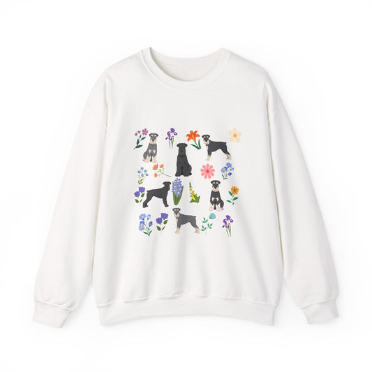 Schnauzer Dog Unisex Spring Cottage Core Crewneck Sweatshirt