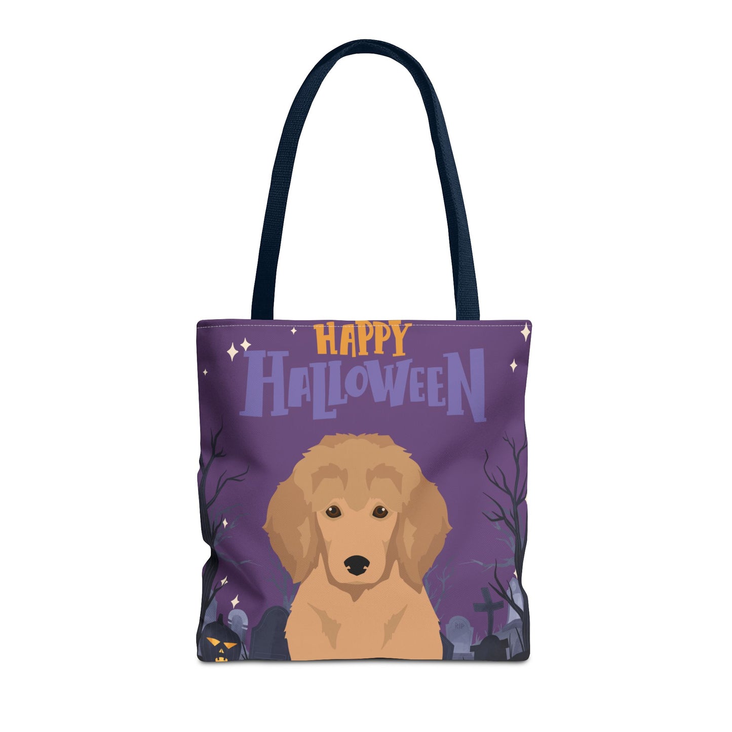 Poodle Dog Happy Halloween Tote Bag 16x16
