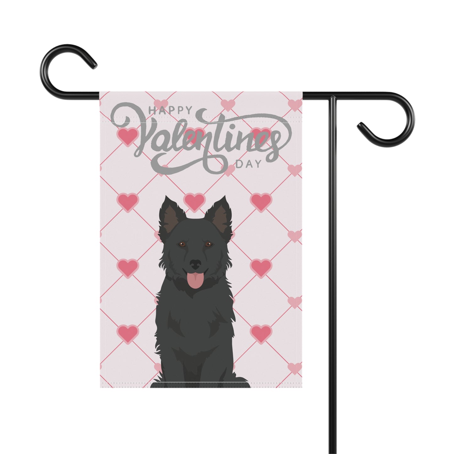 Mudi Dog Valentines Day Garden Flag