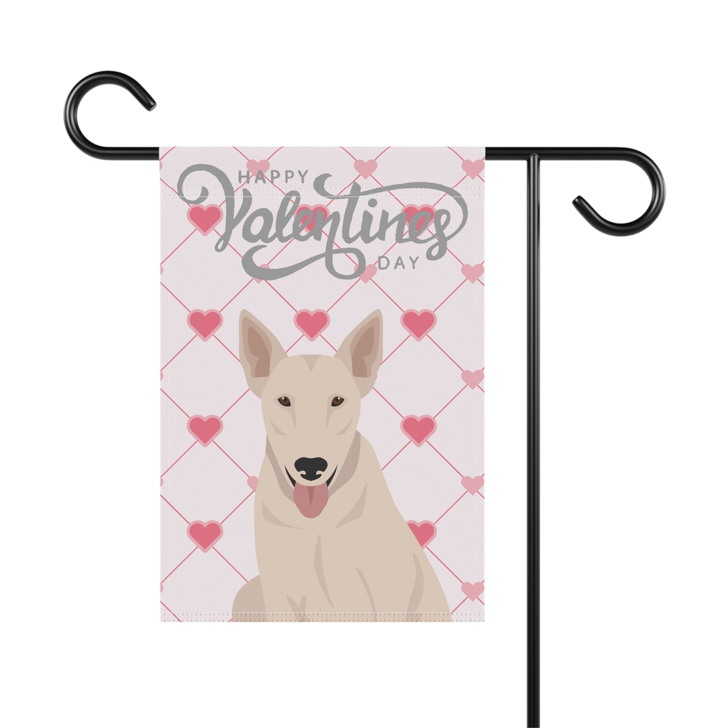 Bull Terrier Dog Valentines Day Garden Flag
